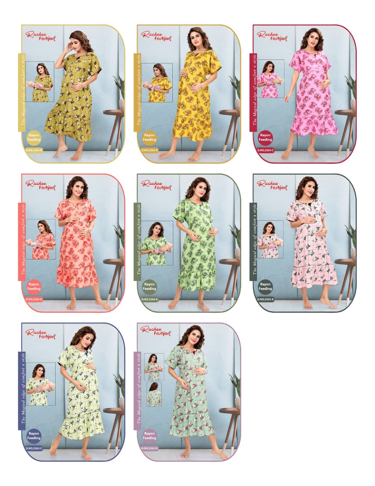 Rayon 2364-2365 Ruchee Fashion Feeding Kurtis Wholesale Rate