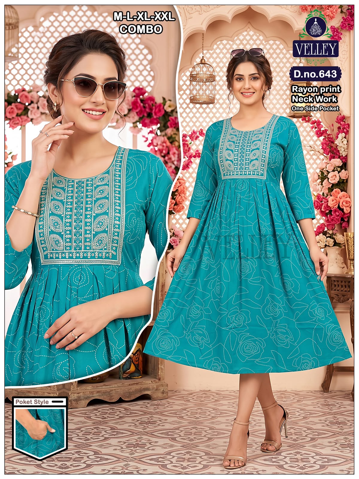 Rayon 2508 Velley Anarkali Kurtis Supplier Gujarat