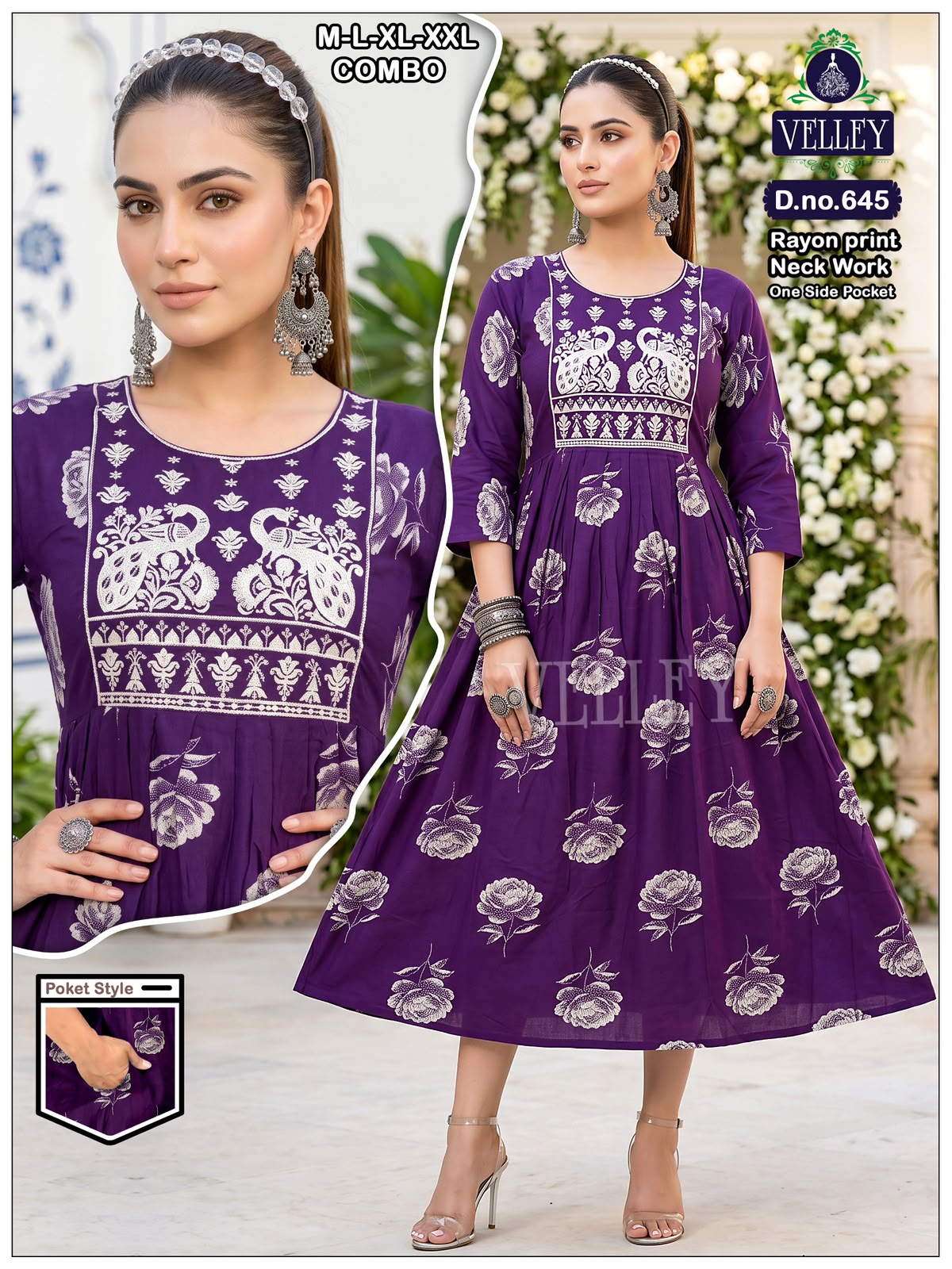 Rayon 2508 Velley Anarkali Kurtis Supplier Gujarat