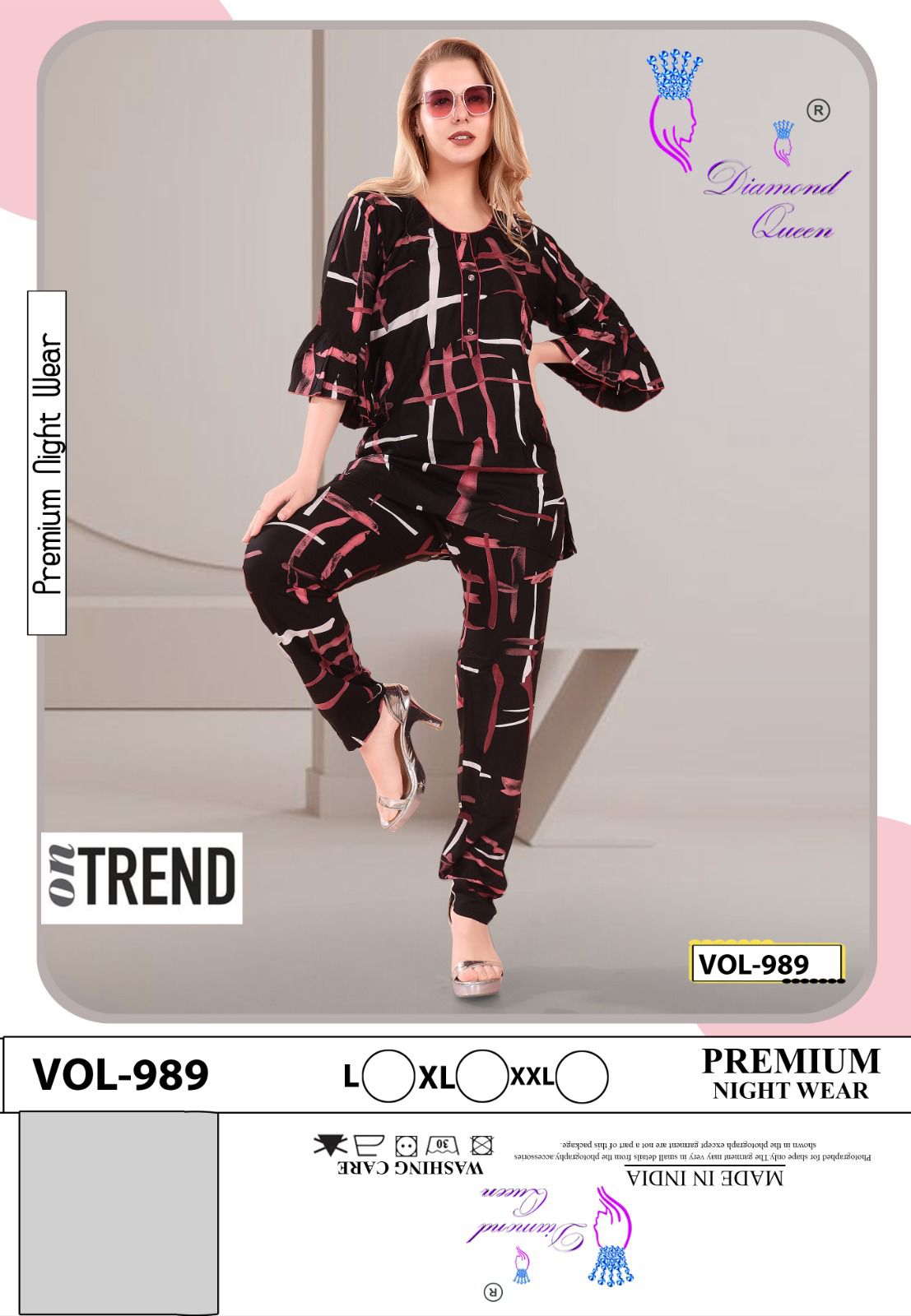 Rayon 2509 Diamond Queen Co Ord Set Exporter India