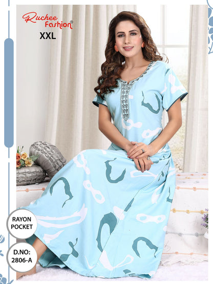 रेयॉन 2Xl रुची फैशन नाइट गाउन सप्लायर गुजरात