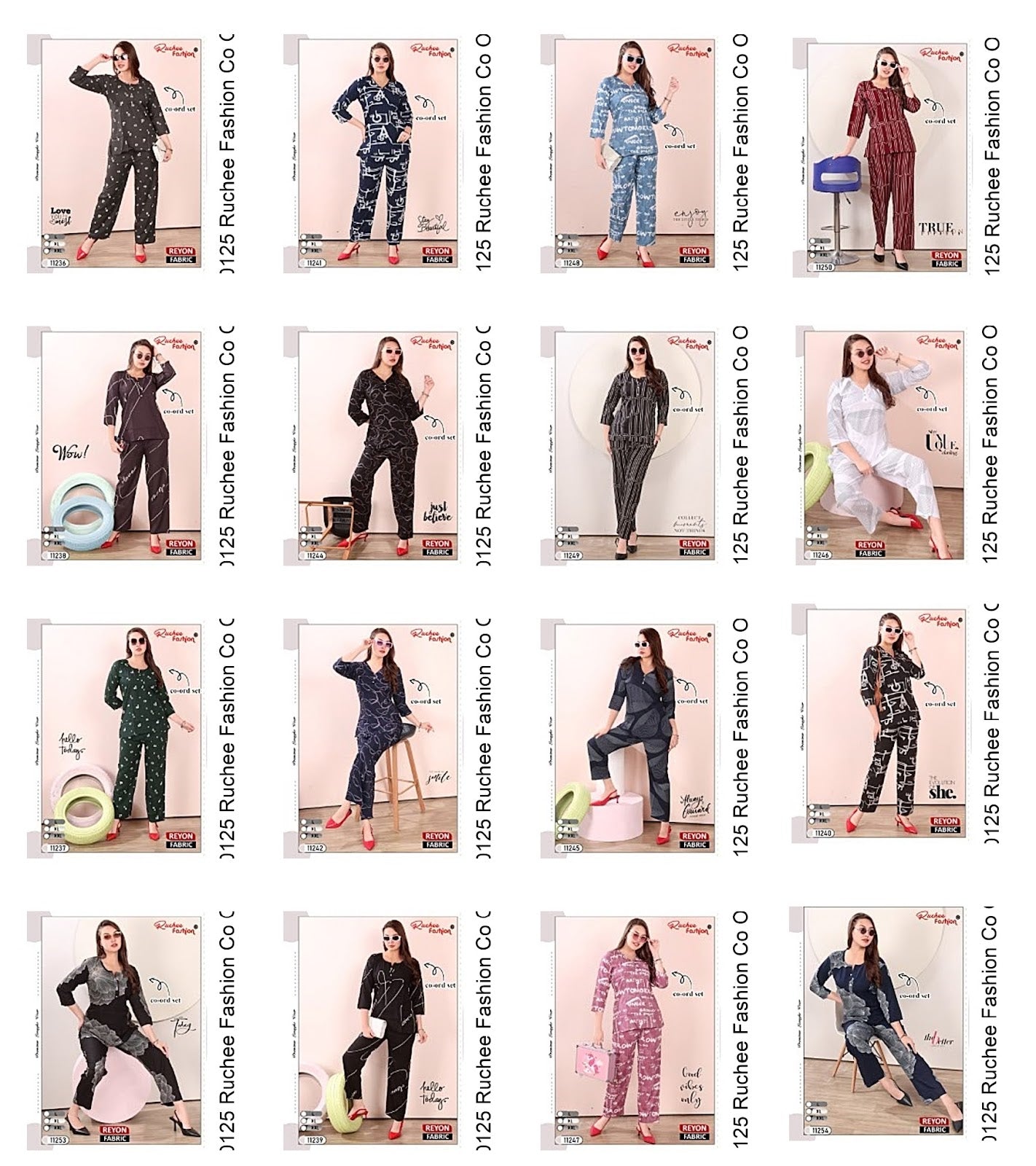 Rayon 300125 Ruchee Fashion Co Ord Set Exporter Ahmedabad