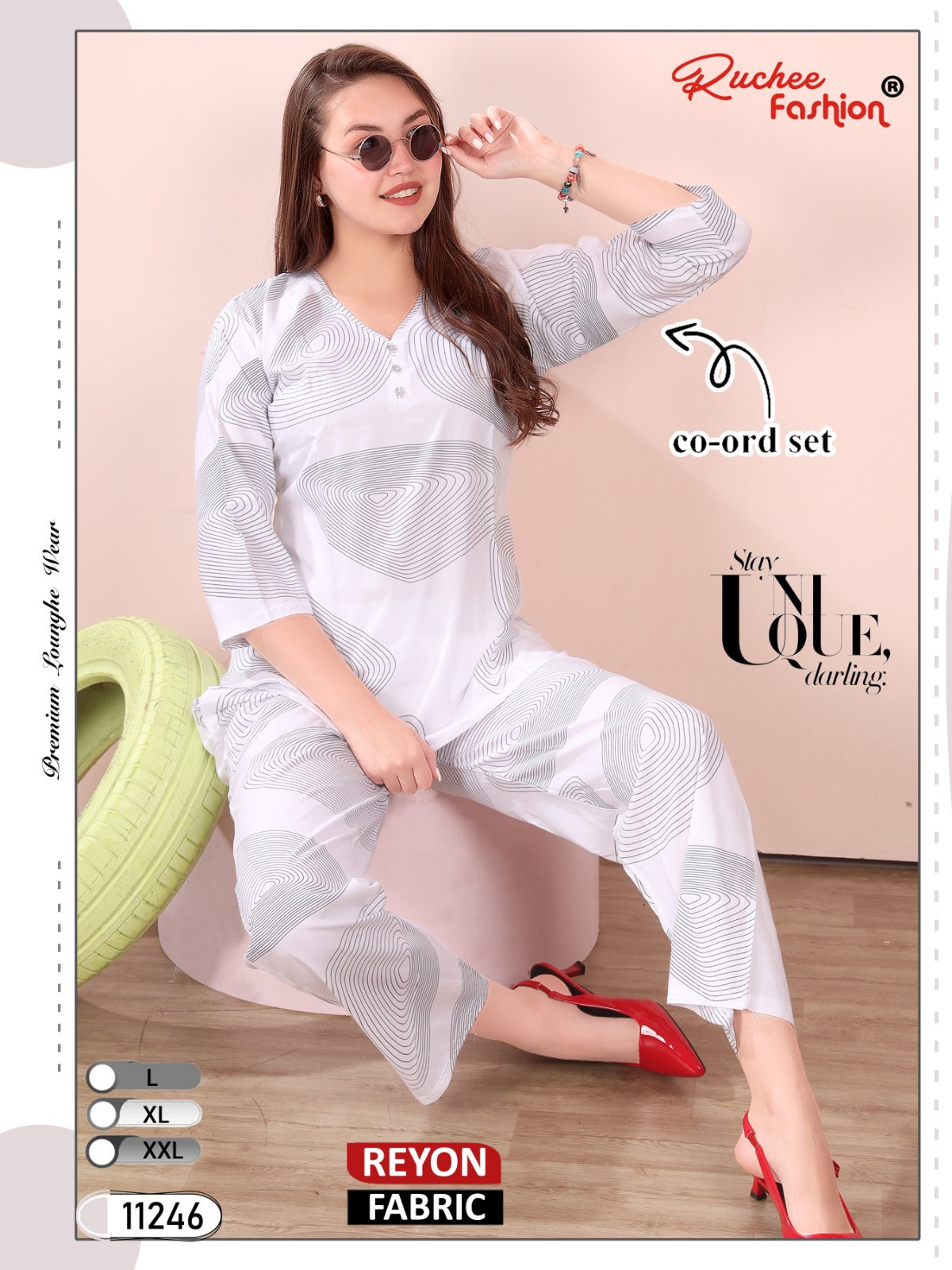 Rayon 300125 Ruchee Fashion Co Ord Set Exporter Ahmedabad