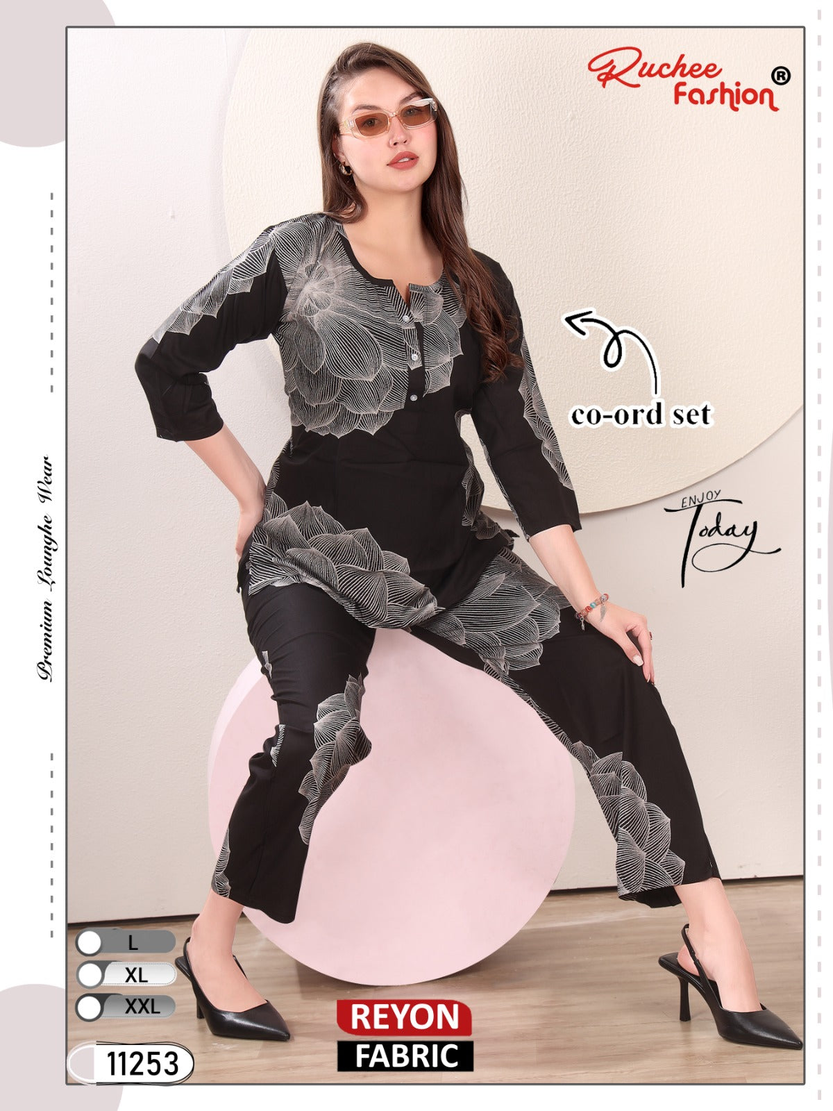 Rayon 300125 Ruchee Fashion Co Ord Set Exporter Ahmedabad