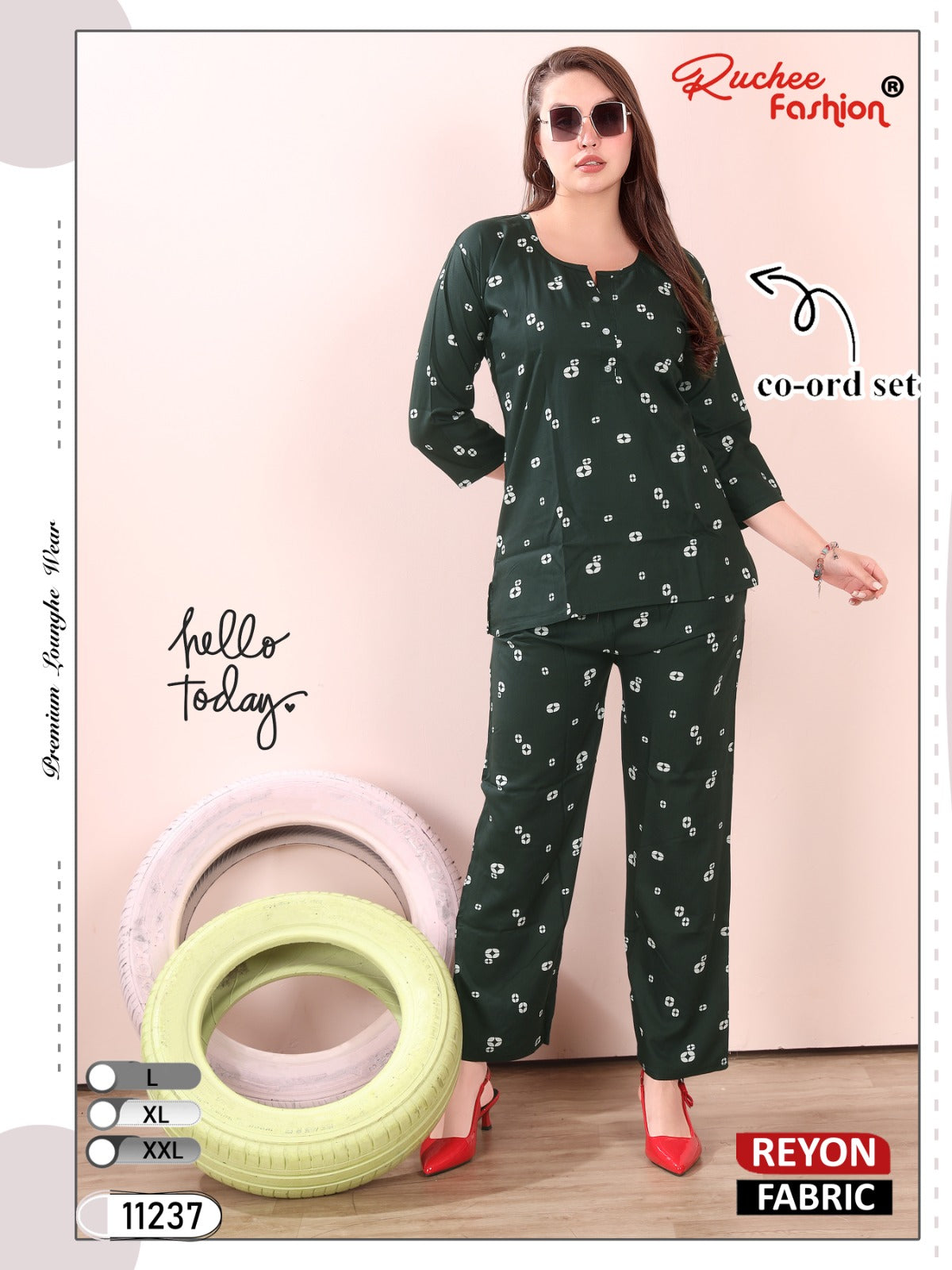 Rayon 300125 Ruchee Fashion Co Ord Set Exporter Ahmedabad