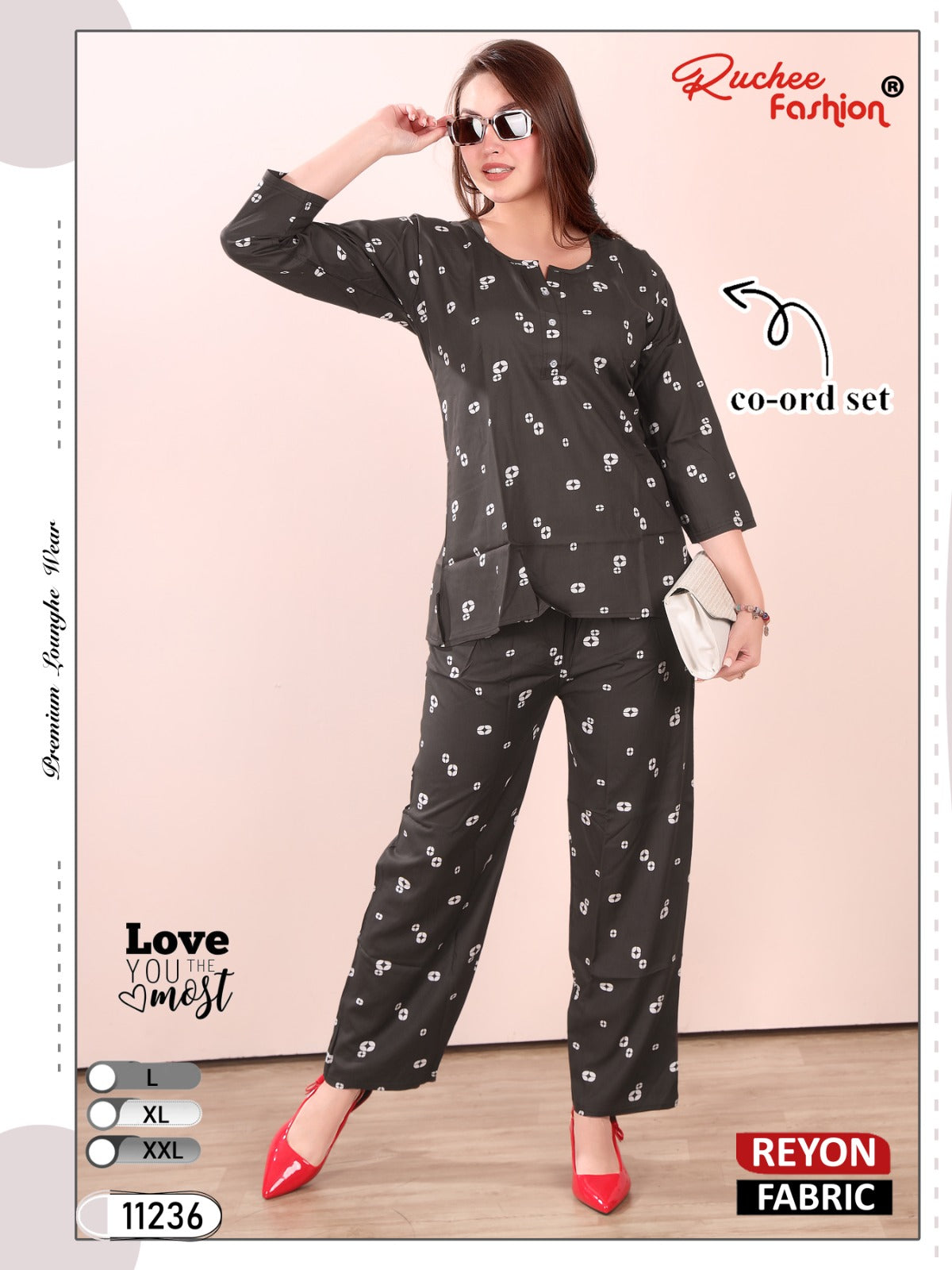 Rayon 300125 Ruchee Fashion Co Ord Set Exporter Ahmedabad