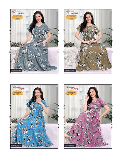 Rayon Ghagri Ruchee Fashion Night Gowns Wholesale Price