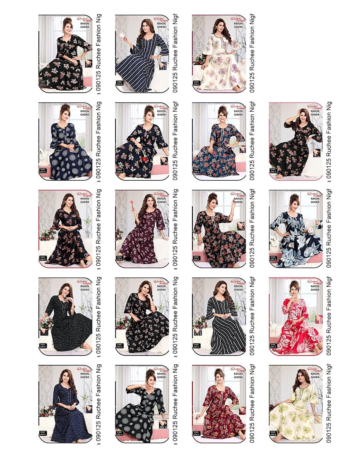 Triveni 090125 Zoya Chikan Anarkali Kurtis Wholesaler Ahmedabad