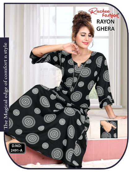 Triveni 090125 Zoya Chikan Anarkali Kurtis Wholesaler Ahmedabad