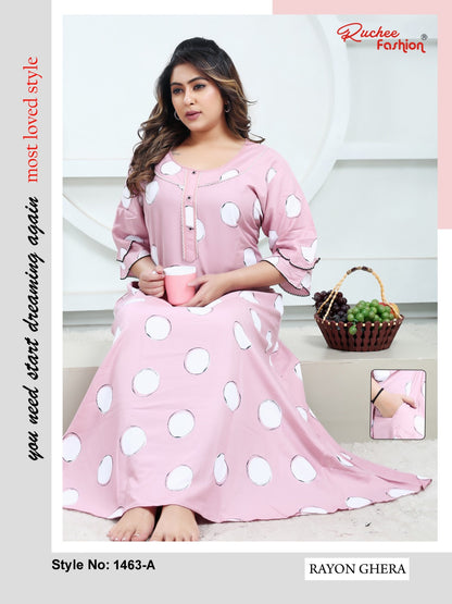 Rayon Ghera 2301 Ruchee Fashion Night Gowns Supplier