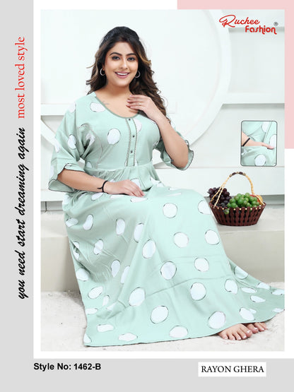 Rayon Ghera 2301 Ruchee Fashion Night Gowns Supplier