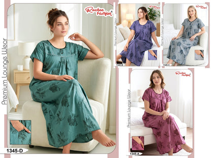 Rayon Gpo 0809 Ruchee Fashion Night Gowns Manufacturer Ahmedabad