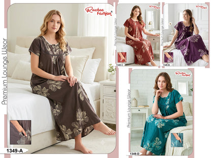 Rayon Gpo 0809 Ruchee Fashion Night Gowns Manufacturer Ahmedabad