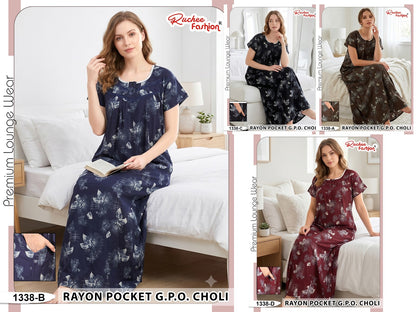 Rayon Gpo 0809 Ruchee Fashion Night Gowns Manufacturer Ahmedabad