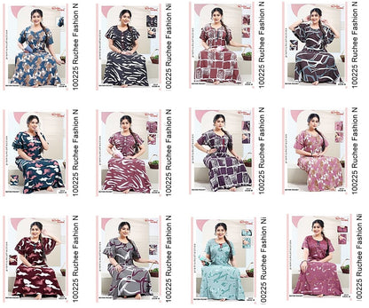 Rayon Pocket 100225 Ruchee Fashion Night Gowns Supplier India