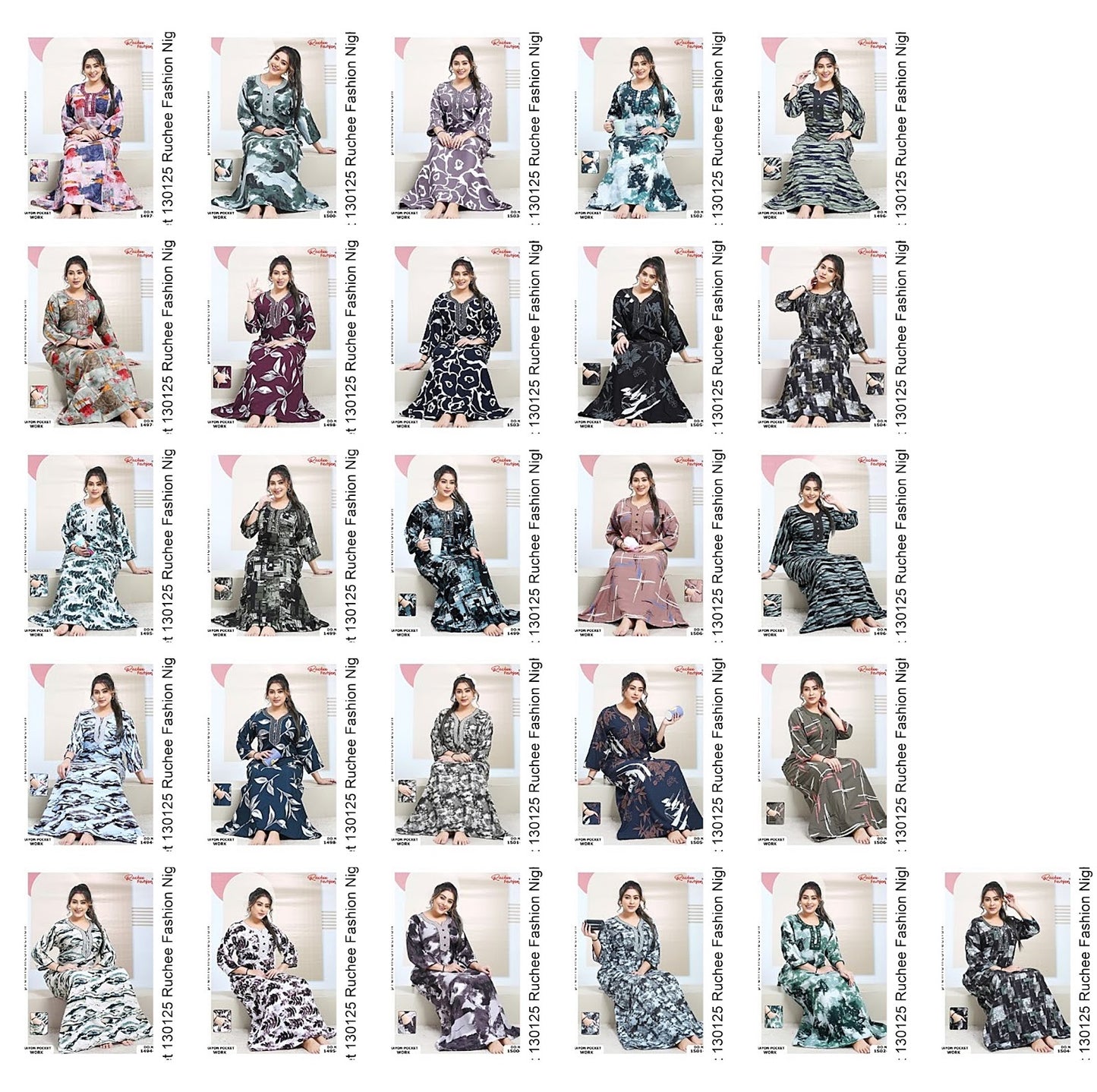 Rayon Pocket 130125 Ruchee Fashion Night Gowns Wholesale Rate