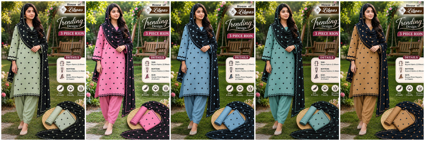 Rayon Print 2507 House Of Libaas Pant Style Suits Wholesaler