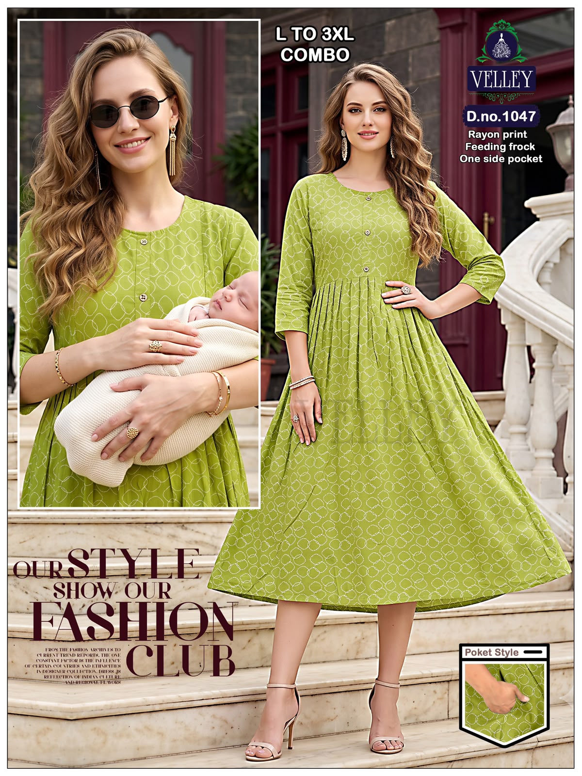 Rayon Print 2909 Velley Feeding Kurtis Exporter