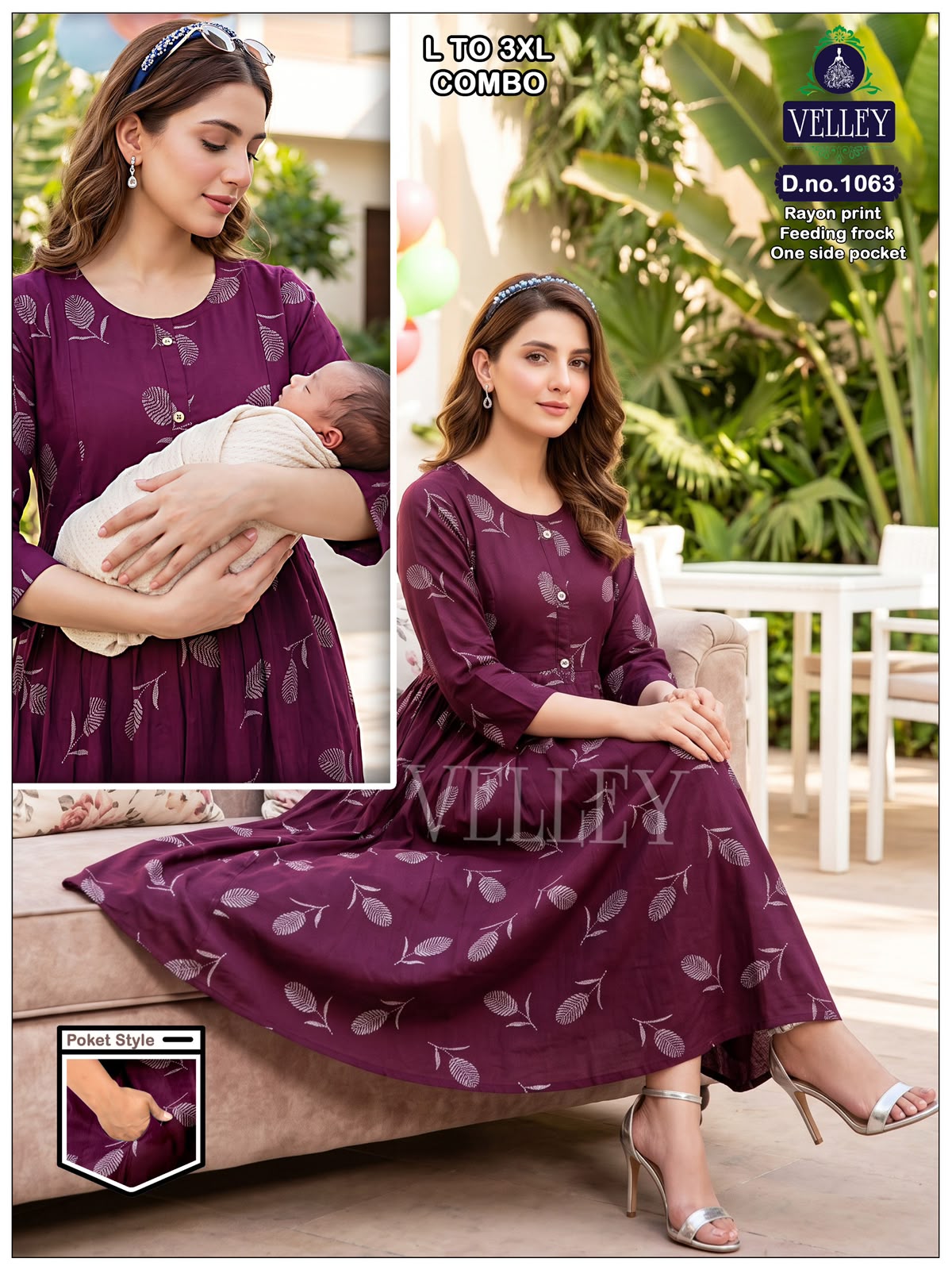 Rayon Print 2909 Velley Feeding Kurtis Exporter