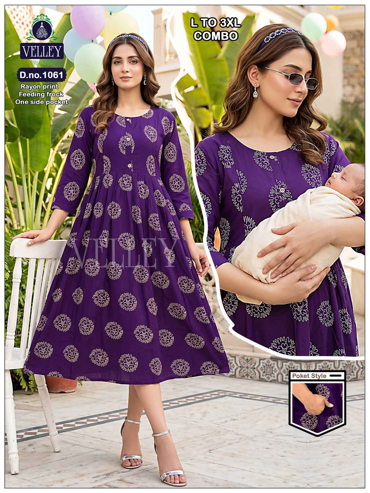 Rayon Print 2909 Velley Feeding Kurtis Exporter