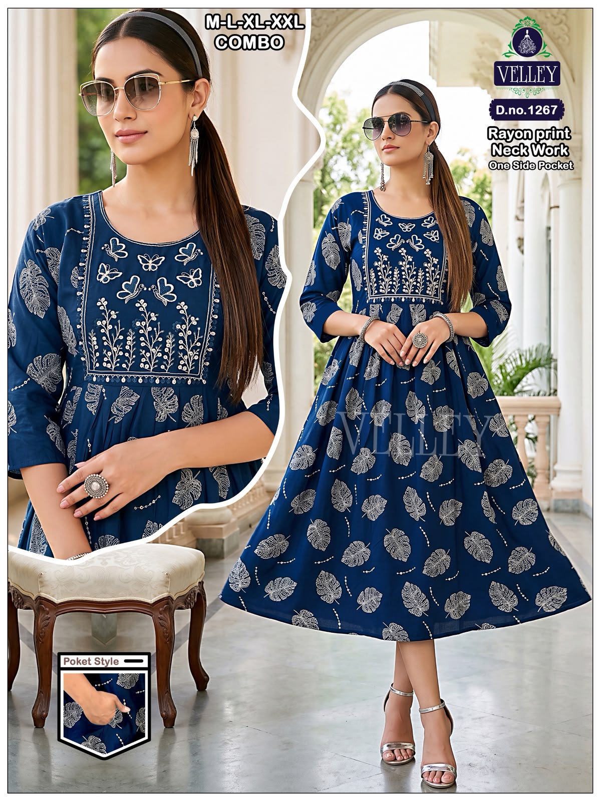 Rayon Series 12 Velley Anarkali Kurtis Exporter Ahmedabad