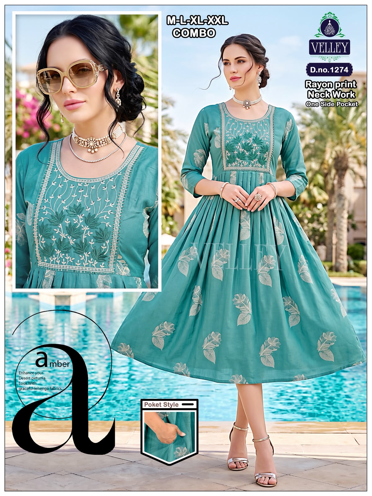 Rayon Series 12 Velley Anarkali Kurtis Exporter Ahmedabad