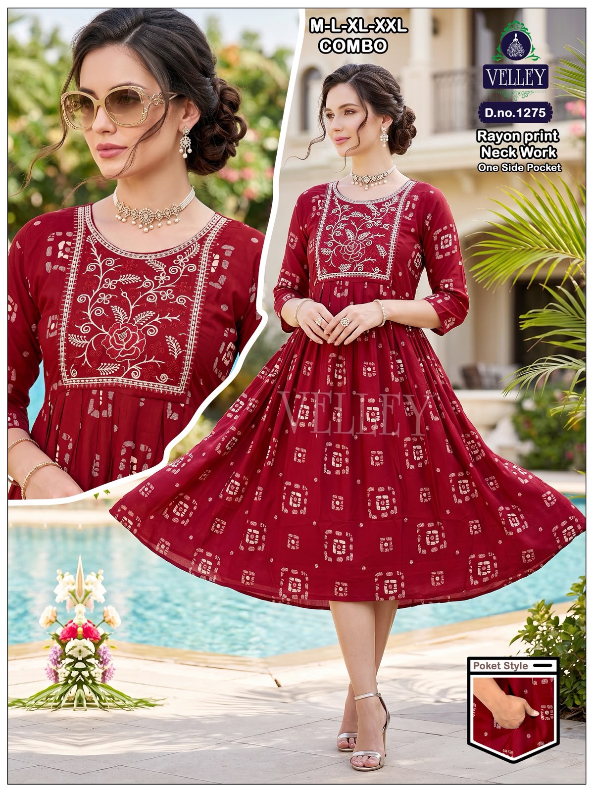 Rayon Series 12 Velley Anarkali Kurtis Exporter Ahmedabad