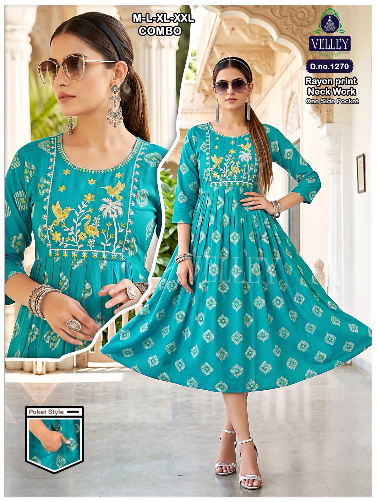 Rayon Series 12 Velley Anarkali Kurtis Exporter Ahmedabad