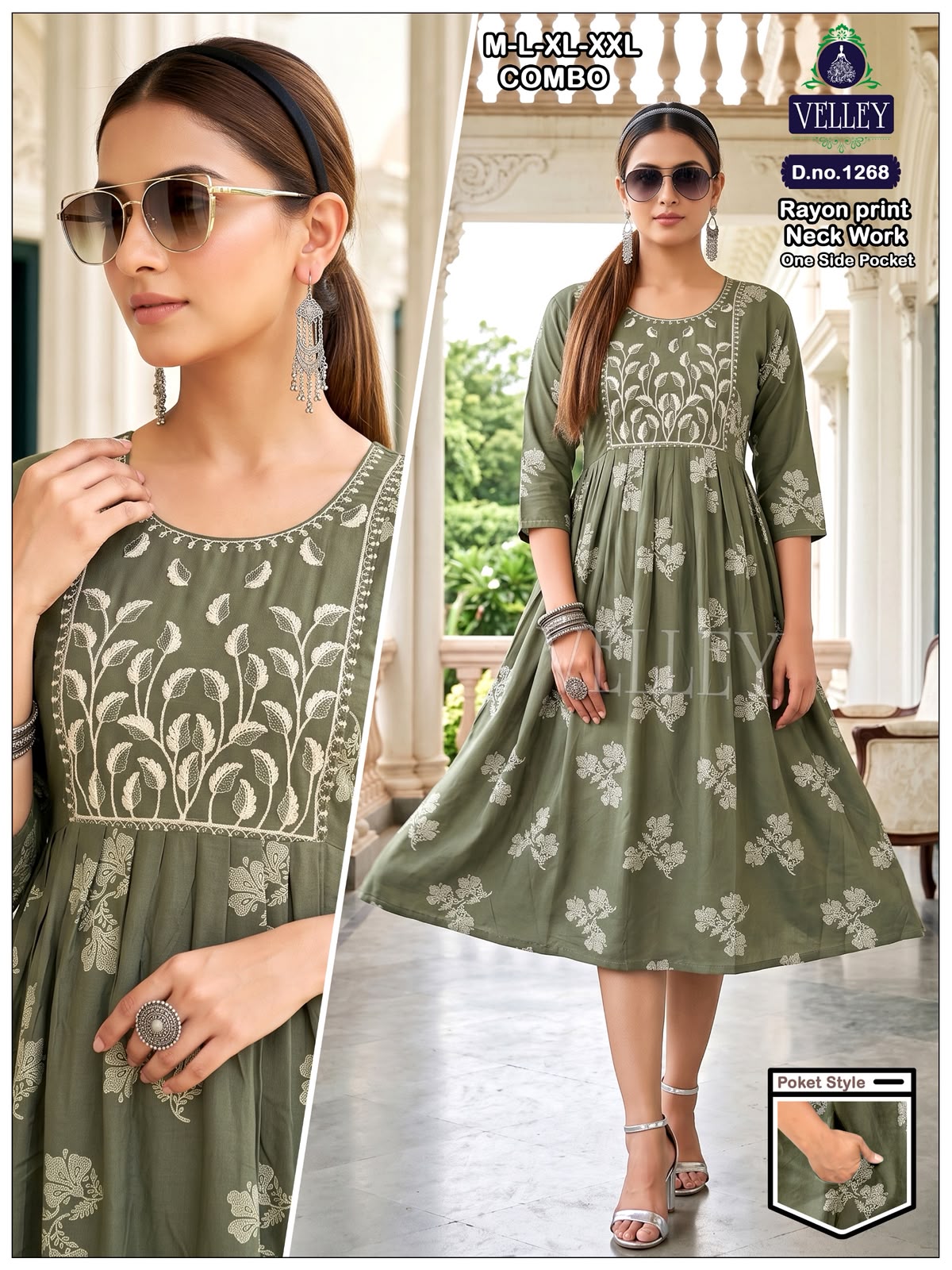 Rayon Series 12 Velley Anarkali Kurtis Exporter Ahmedabad