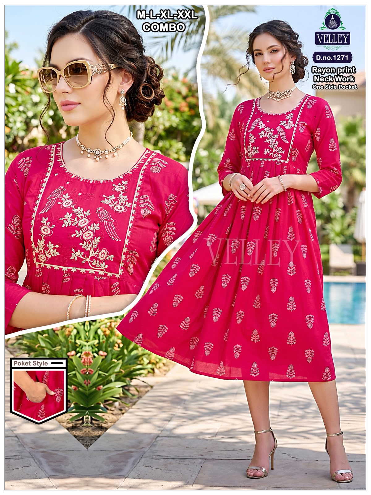 Rayon Series 12 Velley Anarkali Kurtis Exporter Ahmedabad