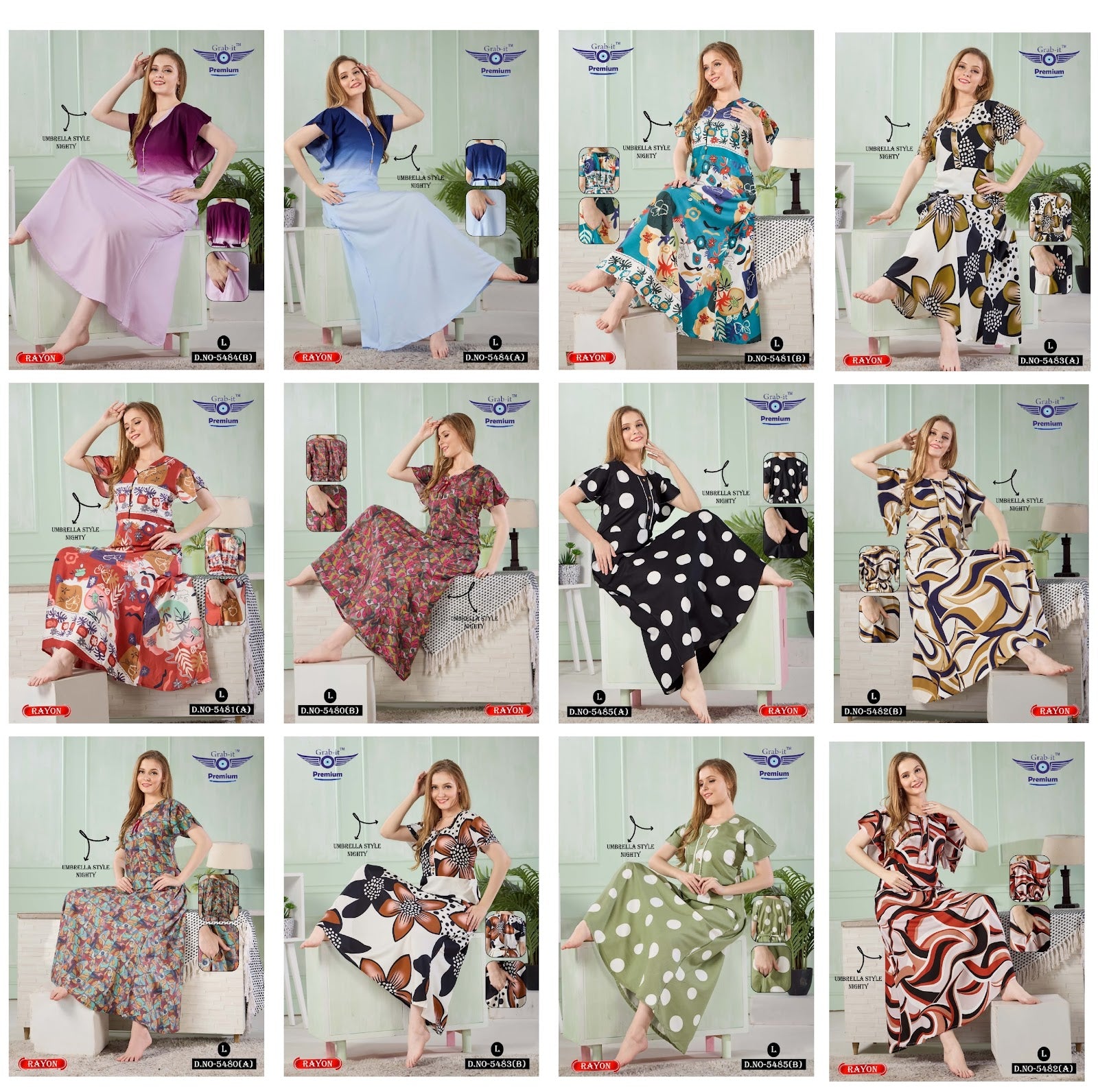 Rayon Umbrella 201224 Grab It Night Gowns Manufacturer