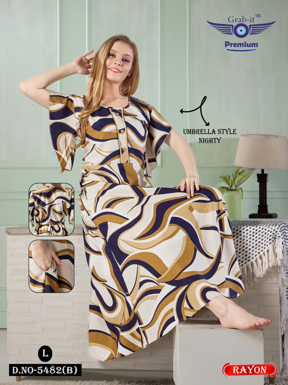 Rayon Umbrella 201224 Grab It Night Gowns Manufacturer
