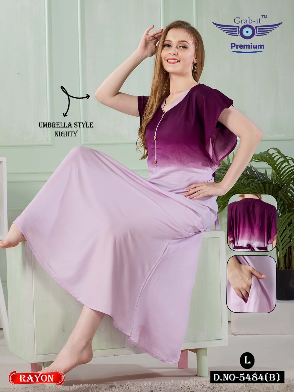 Rayon Umbrella 201224 Grab It Night Gowns Manufacturer