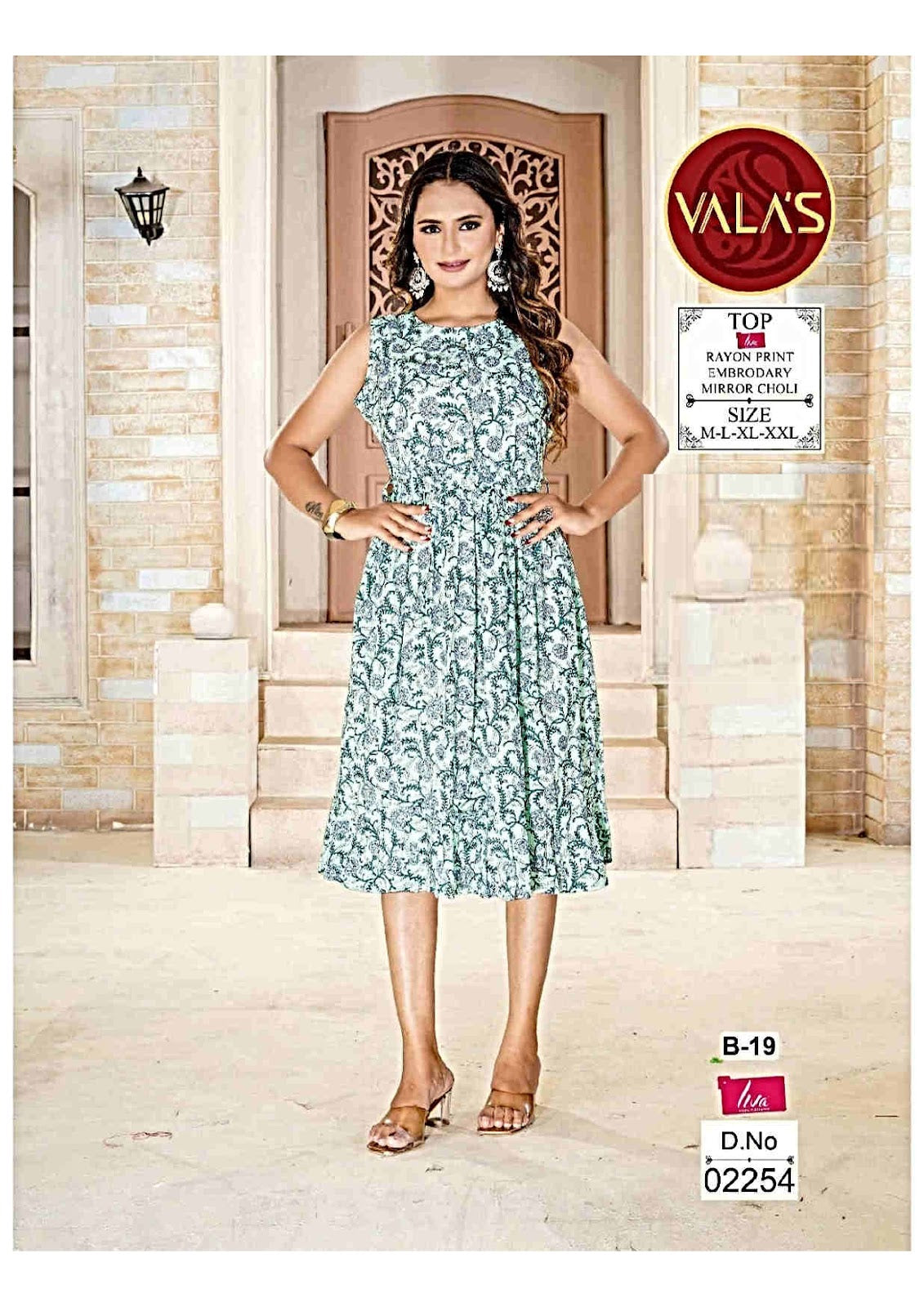 Rayon Valas Midi Dress Wholesale