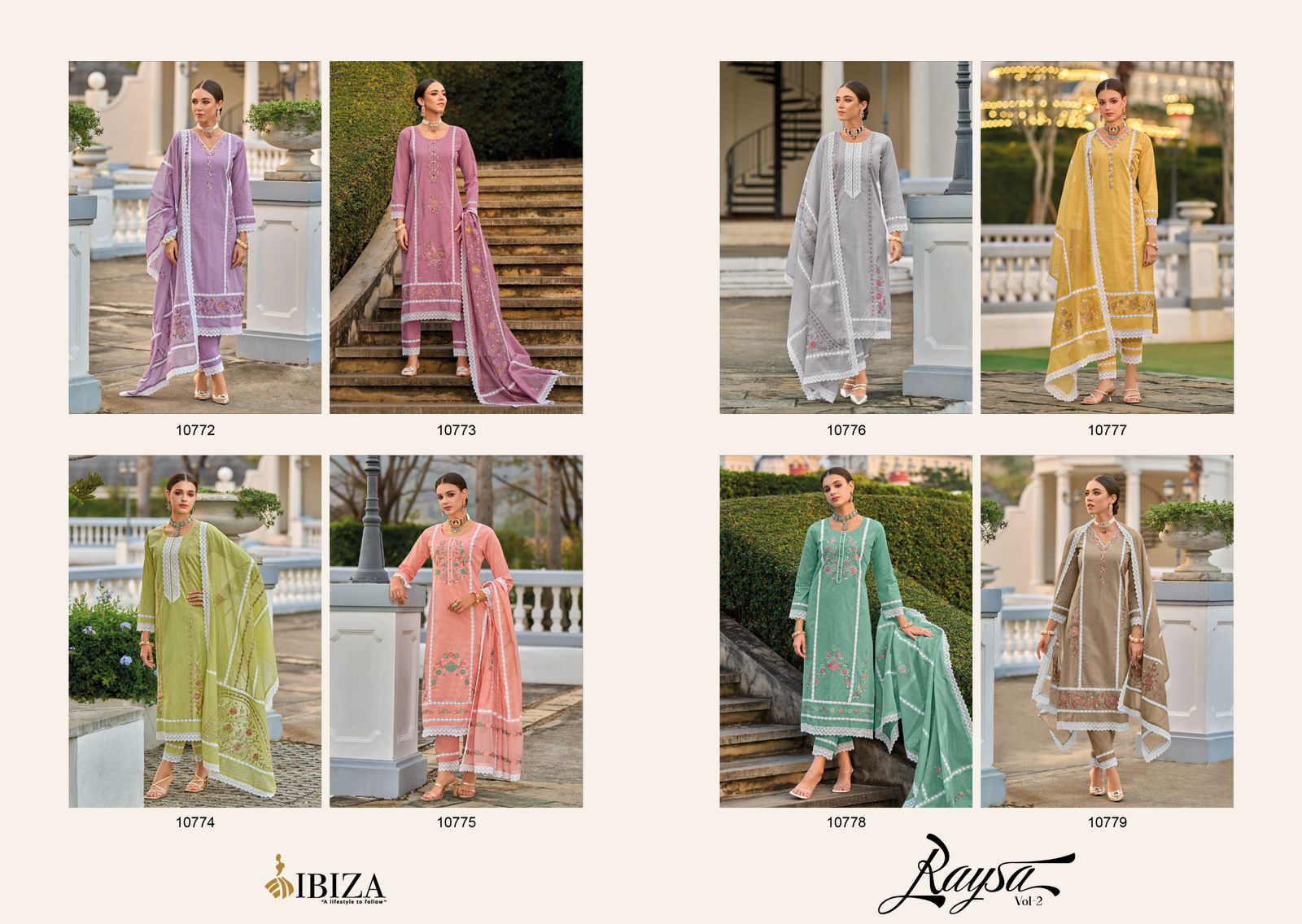Raysa Vol 2 Ibiza Linen Cotton Pant Style Suits