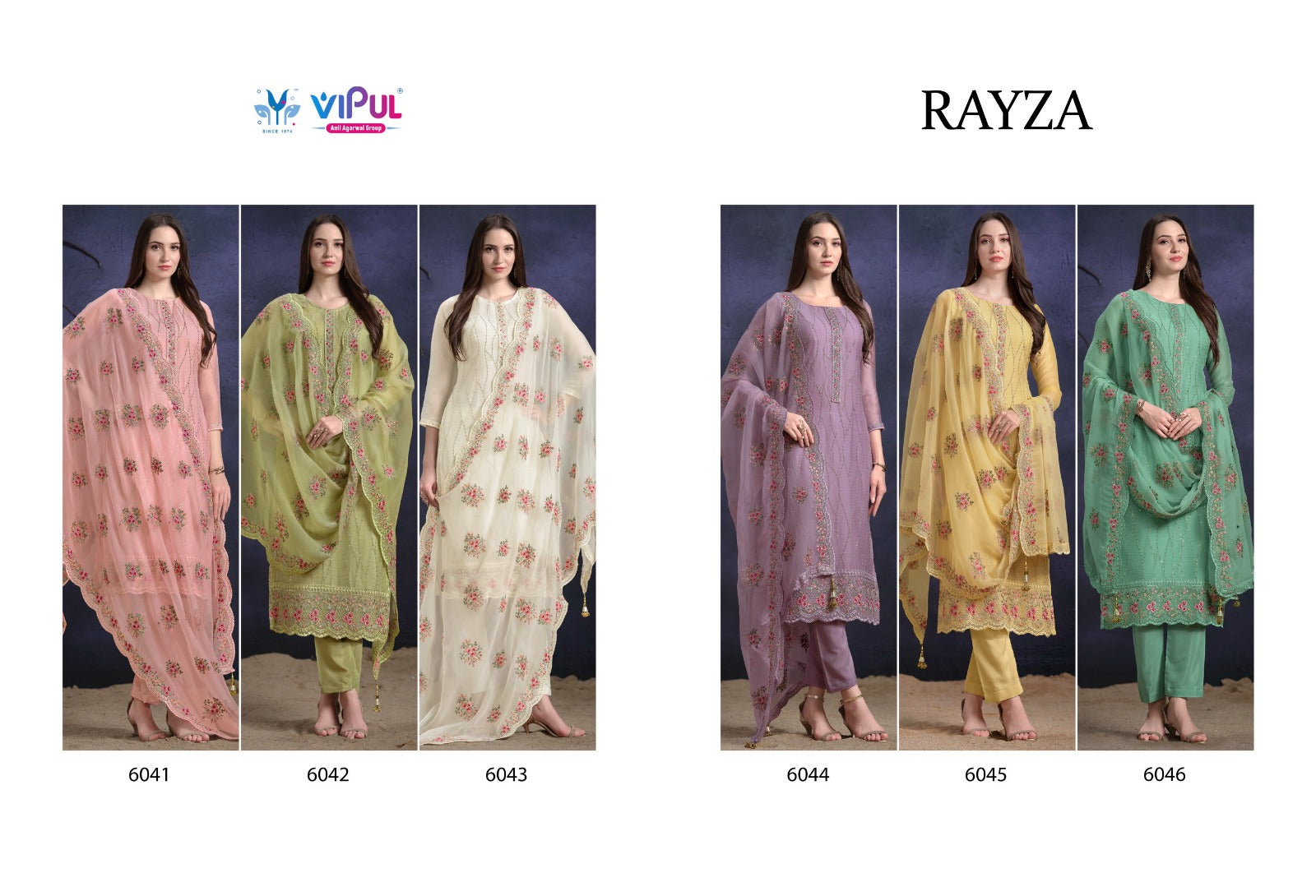 Rayza Vipul Soft Organza Pant Style Suits Manufacturer Gujarat