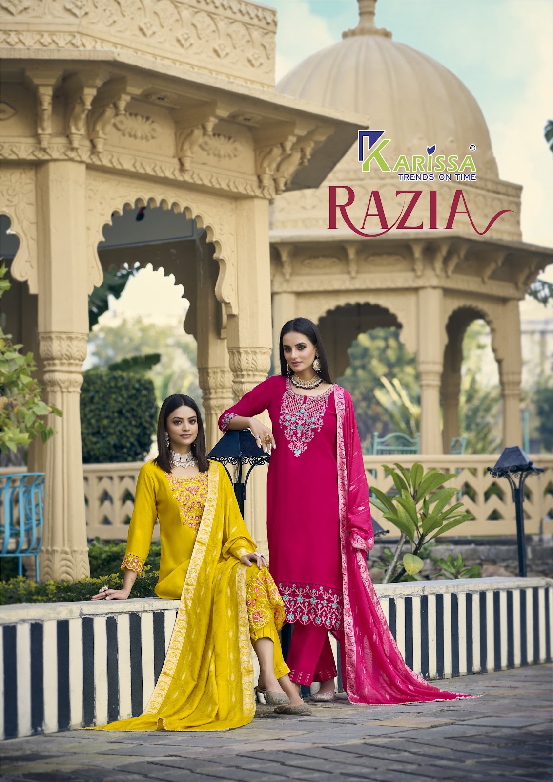 Razia Karissa Viscose Silk Readymade Pant Style Suits Manufacturer Ahmedabad