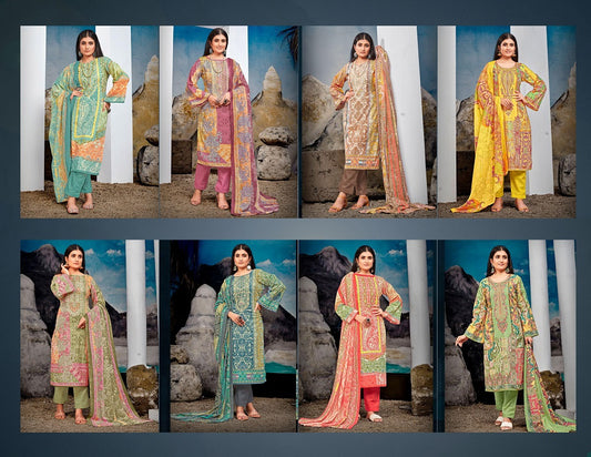 Razia Sultan Vol 45 Apana Cotton Karachi Salwar Suits Supplier India