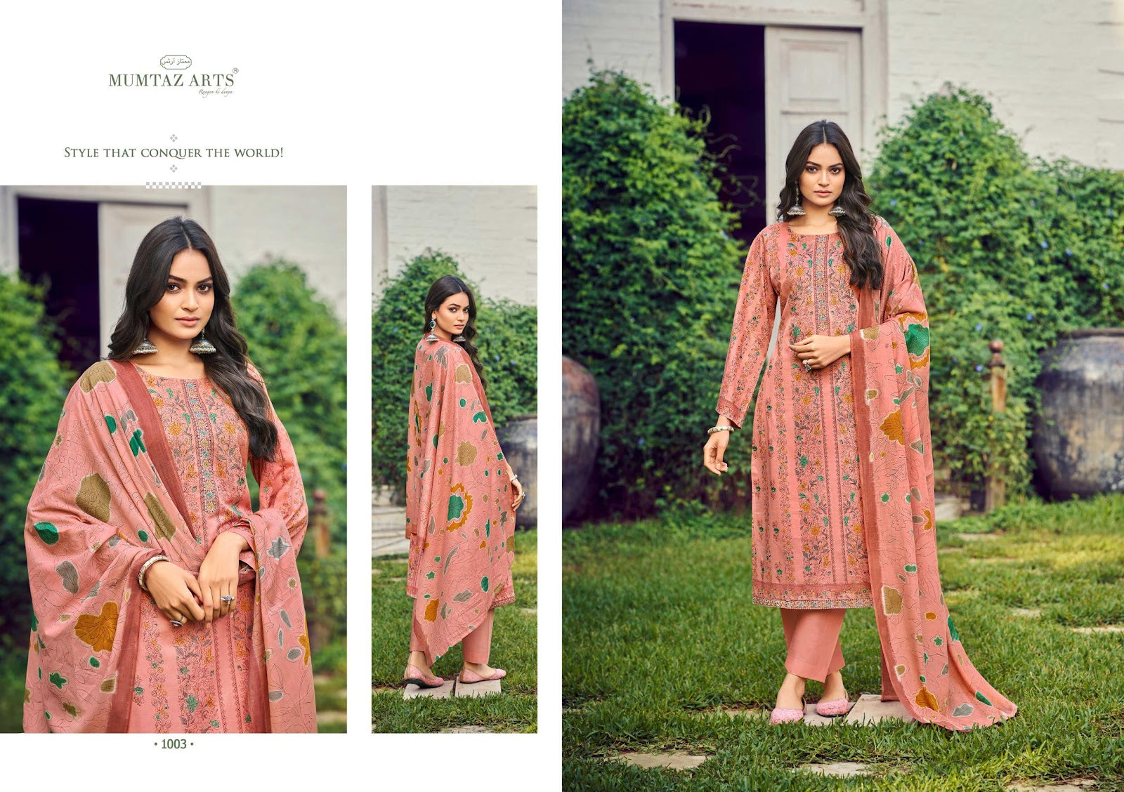 Raziya Mumtaz Arts Cambric Lawn Karachi Salwar Suits Wholesaler