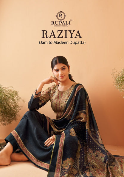 Raziya Rupali Jam Satin Pant Style Suits Wholesale Rate