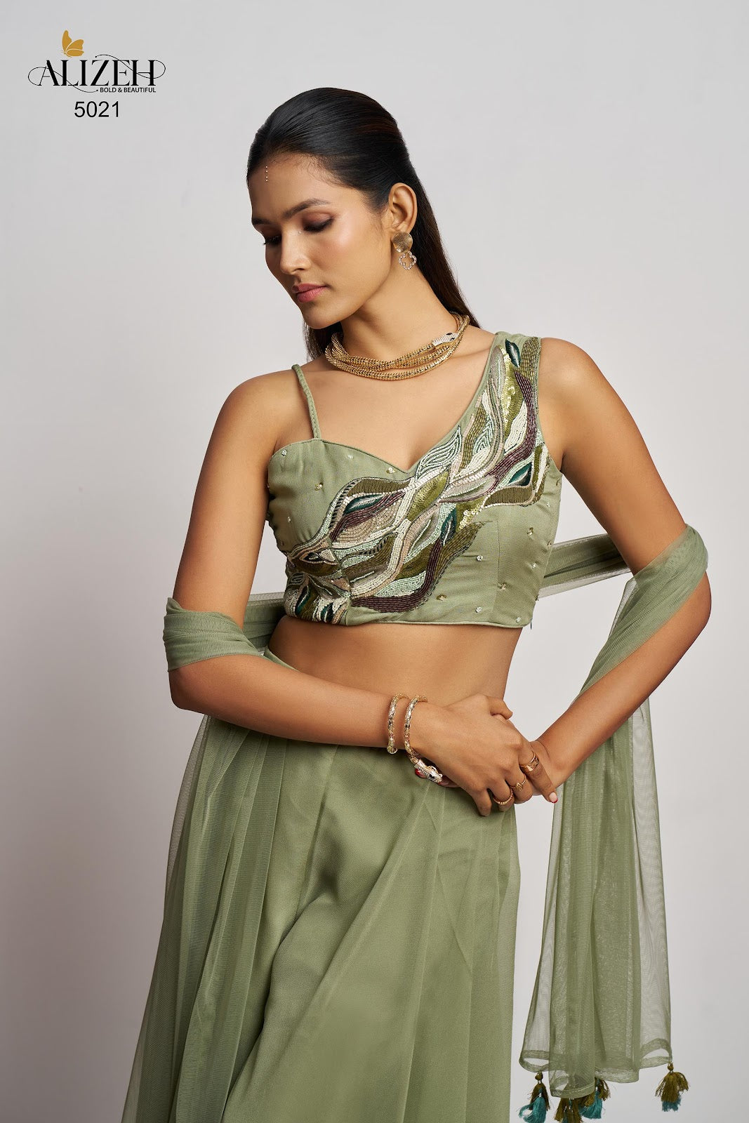 Readymade 3 Alizeh Georgette Indo Western Pair Wholesale Rate