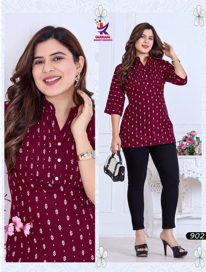 Real Beauty Mlm Kalash Lifestyle Rayon 14Kg Short Kurtis Supplier Gujarat