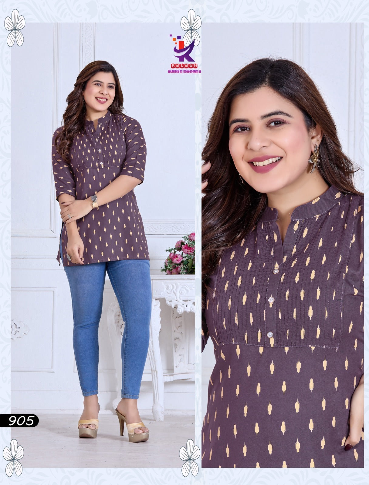 Real Beauty Mlm Kalash Lifestyle Rayon 14Kg Short Kurtis Supplier Gujarat