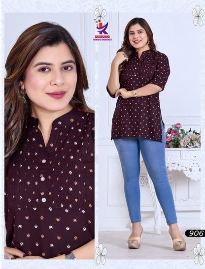 Real Beauty Mlm Kalash Lifestyle Rayon 14Kg Short Kurtis Supplier Gujarat