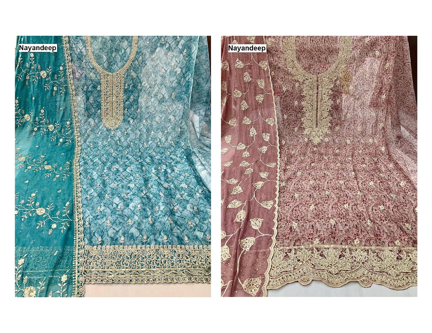 Real Juice Nayandeep Organza Salwar Suits Exporter Gujarat