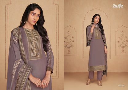 Rebecca Omtex Muslin Jacquard Pant Style Suits Exporter India