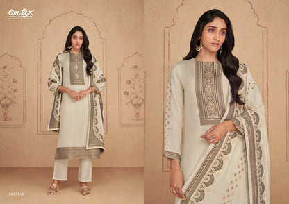 Rebecca Omtex Muslin Jacquard Pant Style Suits Exporter India