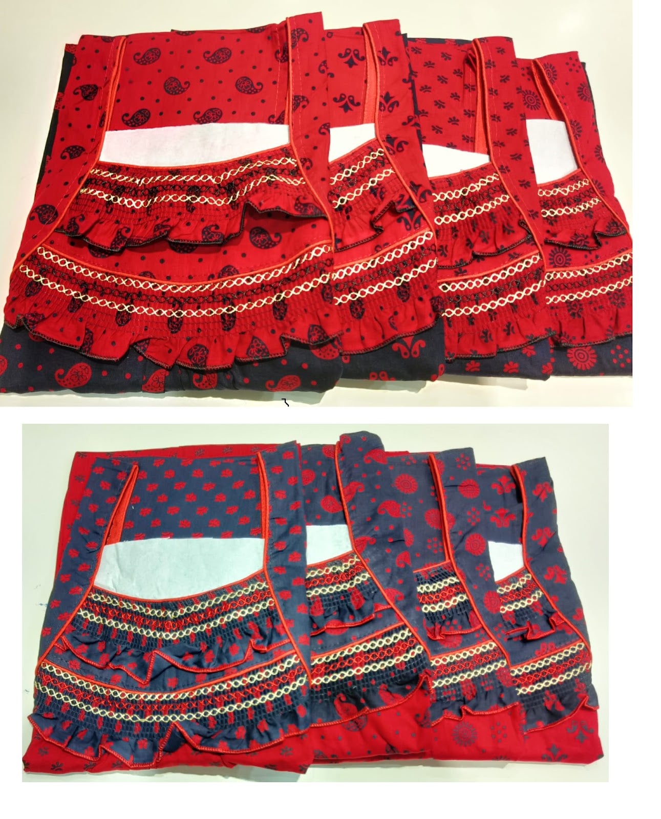 Red Blue130624 Ruchee Fashion Cotton Night Gowns Wholesaler Ahmedabad