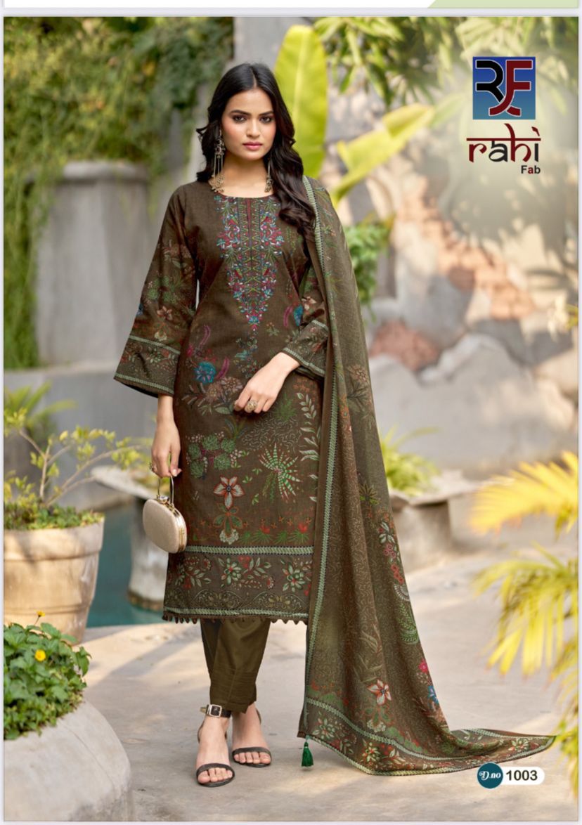 Red Orchid Rahi Fab Cotton Karachi Salwar Suits Wholesaler
