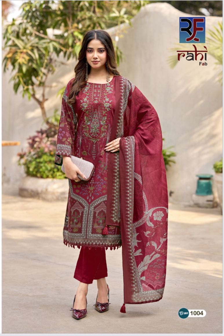 Red Orchid Rahi Fab Cotton Karachi Salwar Suits Wholesaler